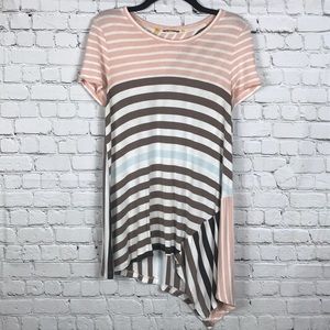 Anthropologie Little Yellow Button Striped Shirt